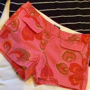 JCrew womens printed pink shorts size 0